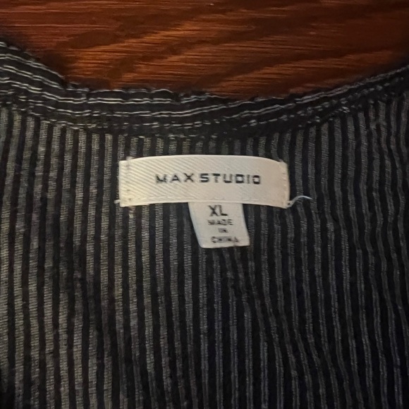 Max Studio Black Striped Dress Size XL - Picture 5 of 7